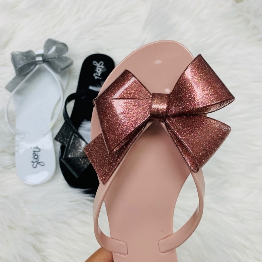 Glitter Bow Jelly Sandal - Picture 2 of 2